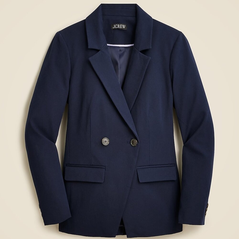 J. Crew Devon blazer in bi-stretch cotton blend Navy 10
